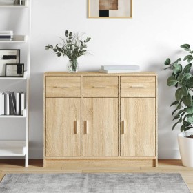 Sideboard aus Sonoma-Eichenholzwerkstoff, 91 x 28 x 75 cm von vidaXL, Sideboards - Ref: Foro24-823011, Preis: 111,01 €, Rabat...