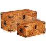 Storage Chest Set 2 Pcs Rough Mango Wood by vidaXL, Storage trunks - Ref: Foro24-241634, Price: 229,45 €, Discount: %