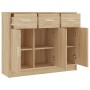 Aparador de madera de ingeniería color roble Sonoma 91x28x75 cm de vidaXL, Aparadores - Ref: Foro24-823011, Precio: 112,65 €,...