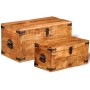 Storage Chest Set 2 Pcs Rough Mango Wood by vidaXL, Storage trunks - Ref: Foro24-241634, Price: 229,45 €, Discount: %