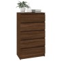 Brown oak plywood wooden dresser 60x36x103 cm by vidaXL, Drawers - Ref: Foro24-823023, Price: 123,09 €, Discount: %