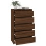 Brown oak plywood wooden dresser 60x36x103 cm by vidaXL, Drawers - Ref: Foro24-823023, Price: 123,09 €, Discount: %