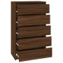 Brown oak plywood wooden dresser 60x36x103 cm by vidaXL, Drawers - Ref: Foro24-823023, Price: 123,09 €, Discount: %