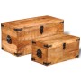 Storage Chest Set 2 Pcs Rough Mango Wood by vidaXL, Storage trunks - Ref: Foro24-241634, Price: 229,45 €, Discount: %