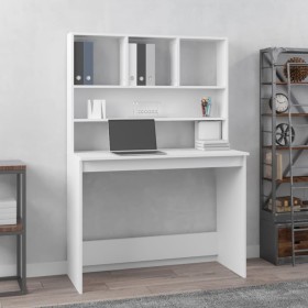 White plywood desktop shelves 102x45x148 cm by vidaXL, Desks - Ref: Foro24-823000, Price: 84,53 €, Discount: %