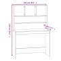 White plywood desktop shelves 102x45x148 cm by vidaXL, Desks - Ref: Foro24-823000, Price: 102,41 €, Discount: %