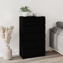 Cajonera de madera contrachapada negro 60x36x103 cm de vidaXL, Cajoneras - Ref: Foro24-823017, Precio: 100,44 €, Descuento: %