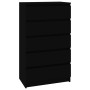 Black plywood chest of drawers 60x36x103 cm by vidaXL, Drawers - Ref: Foro24-823017, Price: 100,44 €, Discount: %