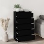 Black plywood chest of drawers 60x36x103 cm by vidaXL, Drawers - Ref: Foro24-823017, Price: 100,44 €, Discount: %