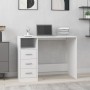 White plywood desk with drawers 102x50x76 cm by vidaXL, Desks - Ref: Foro24-823032, Price: 128,62 €, Discount: %