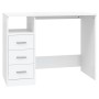 White plywood desk with drawers 102x50x76 cm by vidaXL, Desks - Ref: Foro24-823032, Price: 128,62 €, Discount: %