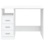 White plywood desk with drawers 102x50x76 cm by vidaXL, Desks - Ref: Foro24-823032, Price: 128,62 €, Discount: %