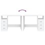 White plywood desk with drawers 102x50x76 cm by vidaXL, Desks - Ref: Foro24-823032, Price: 128,62 €, Discount: %