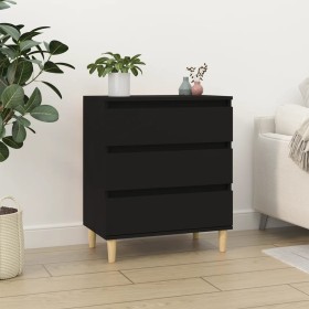 Aparador de madera contrachapada negro 60x35x70 cm de vidaXL, Aparadores - Ref: Foro24-823041, Precio: 80,99 €, Descuento: %