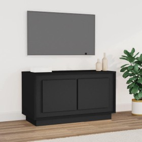 Black plywood TV cabinet 80x35x45 cm by vidaXL, TV Furniture - Ref: Foro24-819853, Price: 52,24 €, Discount: %