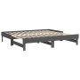 Sofá cama extraíble madera maciza de pino gris 2x(90x190) cm de vidaXL, Camas y somieres - Ref: Foro24-823391, Precio: 172,99...