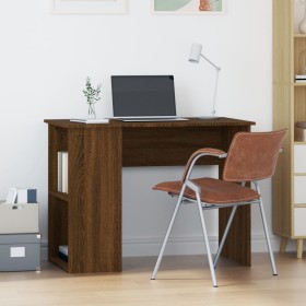 Oak brown plywood desk 100x55x75 cm by vidaXL, Desks - Ref: Foro24-823031, Price: 86,99 €, Discount: %