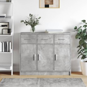 Betongraues Sideboard aus Holzwerkstoff, 91 x 28 x 75 cm von vidaXL, Sideboards - Ref: Foro24-823012, Preis: 97,77 €, Rabatt: %