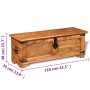 Cofre de almacenamiento de madera de mango rugosa de vidaXL, Baúles de almacenamiento - Ref: Foro24-241635, Precio: 215,85 €,...