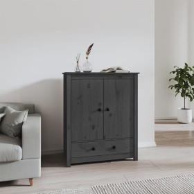 Tall sideboard in solid gray pine wood 83x41.5x100 cm by vidaXL, Sideboards - Ref: Foro24-823516, Price: 156,99 €, Discount: %