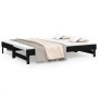 Sofá cama extraíble madera maciza de pino negro 2x(90x200) cm de vidaXL, Camas y somieres - Ref: Foro24-823383, Precio: 130,2...