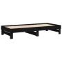 Sofá cama extraíble madera maciza de pino negro 2x(90x200) cm de vidaXL, Camas y somieres - Ref: Foro24-823383, Precio: 130,2...