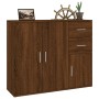 Sideboard aus braunem Eichensperrholz 91x29,5x75 cm von vidaXL, Sideboards - Ref: Foro24-823276, Preis: 83,72 €, Rabatt: %