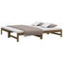 Sofá cama extraíble madera maciza pino marrón miel 2x(75x190)cm de vidaXL, Camas y somieres - Ref: Foro24-823422, Precio: 177...