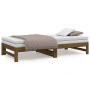 Sofá cama extraíble madera maciza pino marrón miel 2x(75x190)cm de vidaXL, Camas y somieres - Ref: Foro24-823422, Precio: 177...