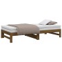 Sofá cama extraíble madera maciza pino marrón miel 2x(75x190)cm de vidaXL, Camas y somieres - Ref: Foro24-823422, Precio: 177...