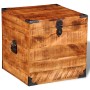 Kubische Aufbewahrungstruhe aus rauem Mangoholz von vidaXL, Aufbewahrungskisten - Ref: Foro24-241636, Preis: 127,05 €, Rabatt: %