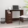 Oak brown plywood desk with drawers 102x50x76 cm by vidaXL, Desks - Ref: Foro24-823039, Price: 96,42 €, Discount: %