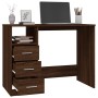 Oak brown plywood desk with drawers 102x50x76 cm by vidaXL, Desks - Ref: Foro24-823039, Price: 89,44 €, Discount: %