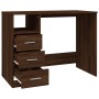 Oak brown plywood desk with drawers 102x50x76 cm by vidaXL, Desks - Ref: Foro24-823039, Price: 89,44 €, Discount: %