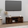 Mueble de TV con puerta roble ahumado 102x30x36 cm de vidaXL, Muebles TV - Ref: Foro24-823355, Precio: 46,91 €, Descuento: %