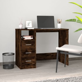 Desk with smoked oak veneer drawers 102x50x76 cm by vidaXL, Desks - Ref: Foro24-823037, Price: 72,08 €, Discount: %