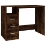 Desk with smoked oak veneer drawers 102x50x76 cm by vidaXL, Desks - Ref: Foro24-823037, Price: 82,63 €, Discount: %