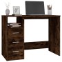 Escritorio con cajones contrachapada roble ahumado 102x50x76 cm de vidaXL, Escritorios - Ref: Foro24-823037, Precio: 82,63 €,...