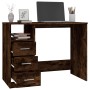 Escritorio con cajones contrachapada roble ahumado 102x50x76 cm de vidaXL, Escritorios - Ref: Foro24-823037, Precio: 82,63 €,...