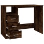 Desk with smoked oak veneer drawers 102x50x76 cm by vidaXL, Desks - Ref: Foro24-823037, Price: 82,63 €, Discount: %