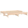 Removable sofa bed solid pine wood 2x(90x200) cm by vidaXL, Beds and slatted bases - Ref: Foro24-823379, Price: 147,99 €, Dis...