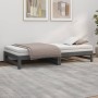 Removable sofa bed solid gray pine wood 2x(100x200) cm by vidaXL, Beds and slatted bases - Ref: Foro24-823401, Price: 166,39 ...