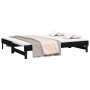 Sofá cama extraíble madera maciza de pino negro 2x(100x200) cm de vidaXL, Camas y somieres - Ref: Foro24-823378, Precio: 193,...