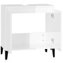 Glossy white plywood sink cabinet 58x33x60cm by vidaXL, bathroom vanities - Ref: Foro24-821262, Price: 62,99 €, Discount: %