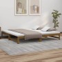 Removable sofa bed solid brown pine wood 2x(90x200) cm by vidaXL, Beds and slatted bases - Ref: Foro24-823407, Price: 120,99 ...