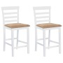 Kitchen stools 2 units white fabric by vidaXL, Kitchen stools - Ref: Foro24-241702, Price: 140,75 €, Discount: %