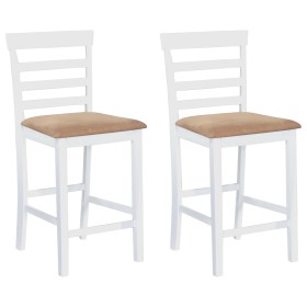 Kitchen stools 2 units white fabric by vidaXL, Kitchen stools - Ref: Foro24-241702, Price: 140,75 €, Discount: %