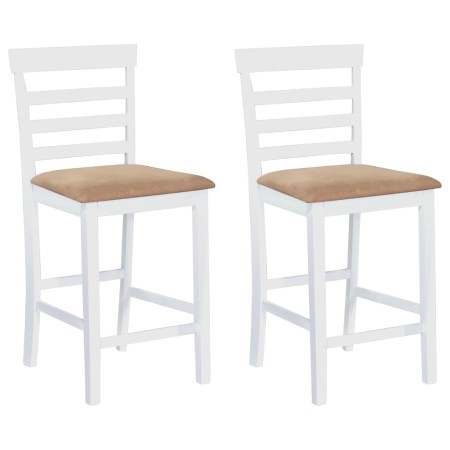 Kitchen stools 2 units white fabric by vidaXL, Kitchen stools - Ref: Foro24-241702, Price: 140,75 €, Discount: %