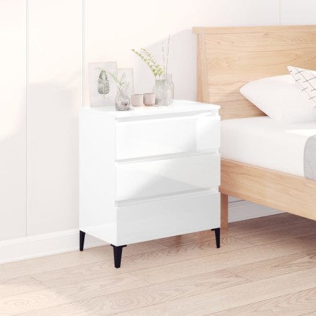 Glossy white plywood sideboard 60x35x70 cm by vidaXL, Sideboards - Ref: Foro24-823050, Price: 63,56 €, Discount: %