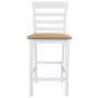 Kitchen stools 2 units white fabric by vidaXL, Kitchen stools - Ref: Foro24-241702, Price: 140,75 €, Discount: %